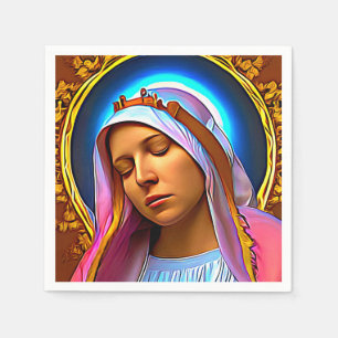 AI Art of The Blessed Virgin Mary Napkin