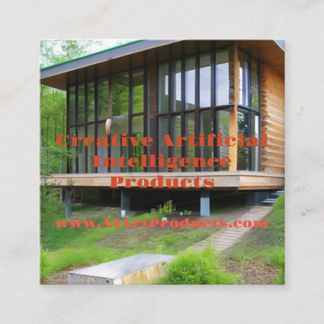 AI Art Products Square Business Card (Front)