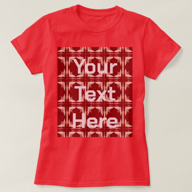 AI Art Red Custom Text Women's T-Shirt (Design Front)