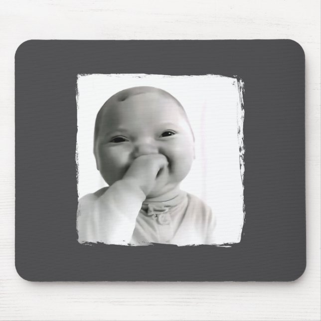 Ai Baby Giggling Holding Back Laugh Funny Viral Ge Mouse Mat (Front)