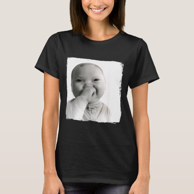 Ai Baby Giggling Holding Back Laugh Funny Viral Ge T-Shirt (Front)