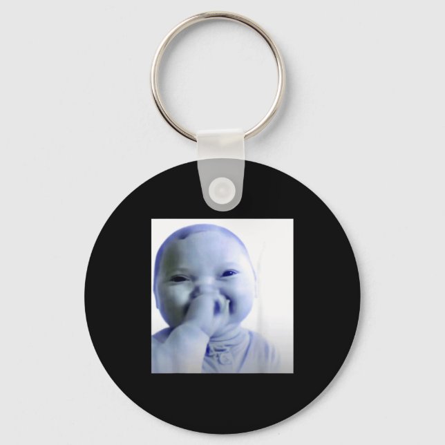 Ai Baby Meme Funny Laughing Baby Baby Meme Brainro Key Ring (Front)