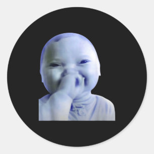 Ai Baby You Swear Meme Funny Laughing Baby Meme Br Classic Round Sticker