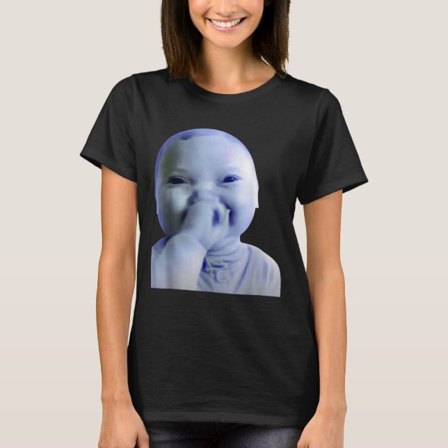 Ai Baby You Swear Meme Funny Laughing Baby Meme Br T-Shirt (Front)