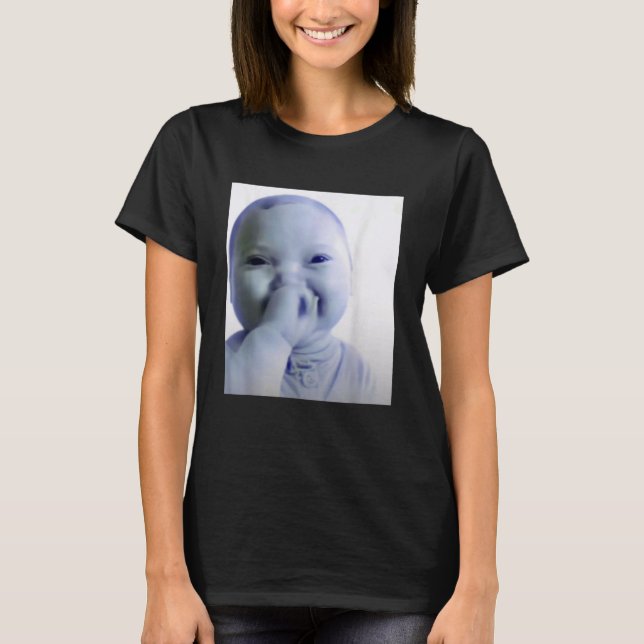 Ai Baby You Swear Meme Funny Laughing Baby Meme Br T-Shirt (Front)