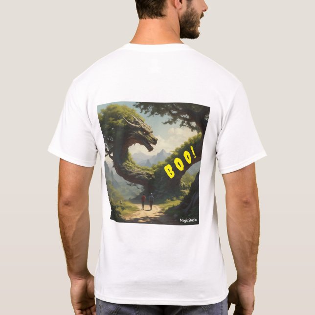 AI Boo! Tree Dragon T-Shirt (Back)