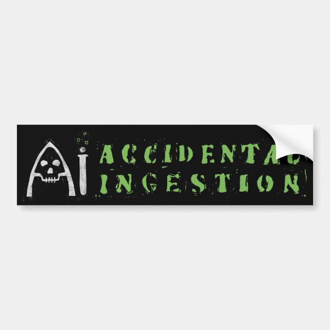 AI Bumper Sticker (Black) (Front)
