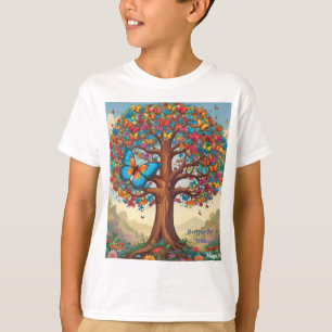 AI Butterfly Tree Kids T-Shirt