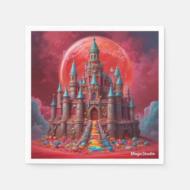 AI Candy Castle Napkins (Front)