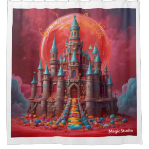 AI Candy Castle Shower Curtain