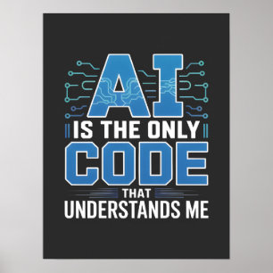 AI Code Graphic – Tech Innovation Design Poster