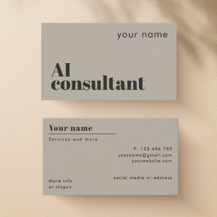 AI Consultant modern Business Card
