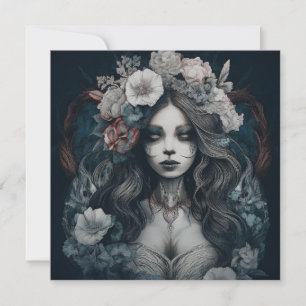 AI corpse bride Holiday Card