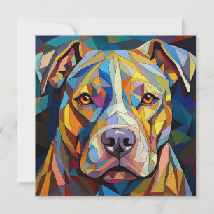 AI Cubism Dog Holiday Card