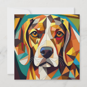 AI Cubism Dog Holiday Card