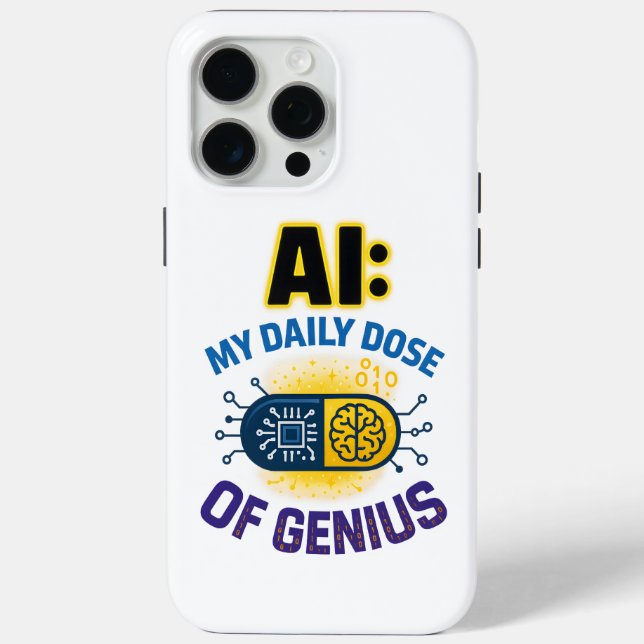 AI Daily Genius – Smart Dose of Intelligence Case-Mate iPhone Case (Back)