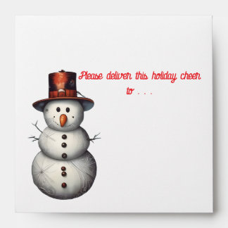 AI Deliver This Holiday Cheer Snowman Envelope