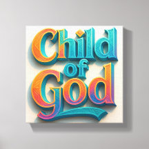 Ai design Child of God Stretched Canvas
