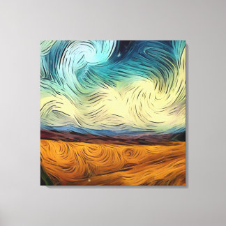 AI Digital Vincent Van Gogh Style Artwork Canvas Print