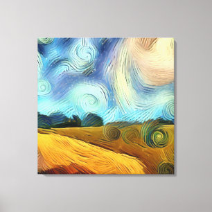 AI Digital Vincent Van Gogh Style Artwork Canvas Print