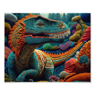 AI Dino Yarn Photo Print