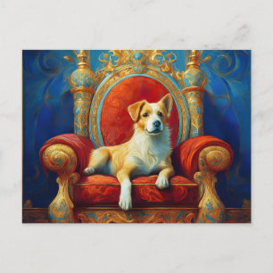 AI Dog Throne Postcard