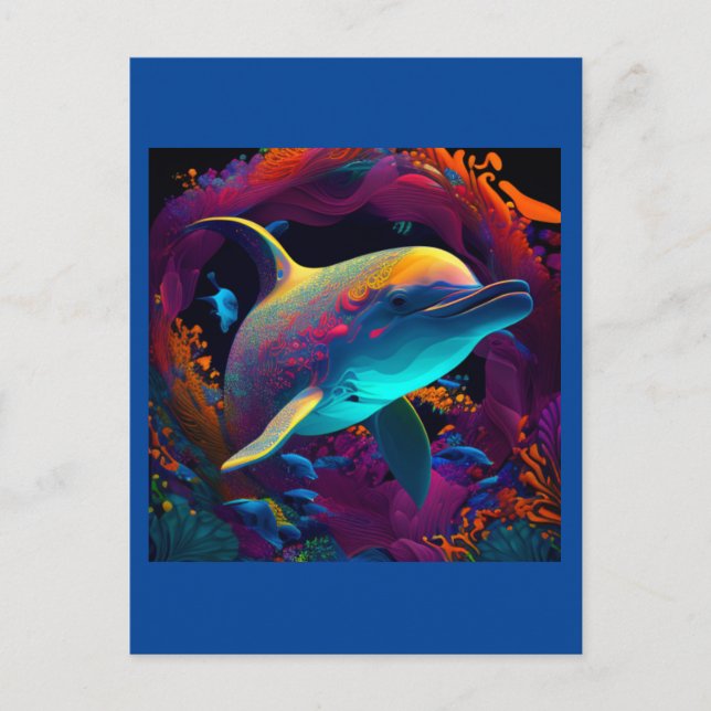 AI DOLPHIN DESIGN #4 POSTCARD (Front)