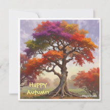 AI Downloadable Happy Autumn Greeting Card