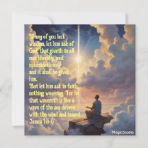 AI Downloadable If You Lack Wisdom Prayer Card