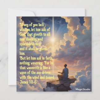 AI Downloadable If You Lack Wisdom Prayer Card