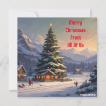 AI Downloadable Merry Christmas Holiday Card