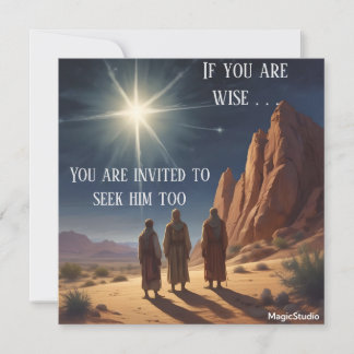 AI Downloadable Wise Men Invited to Seek Him Card