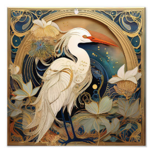 AI egret Photo Print