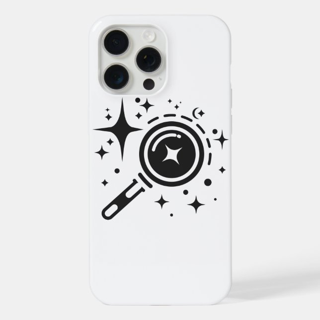 AI emblem Sparkle stars, beacon of the digital age iPhone Case (Back)