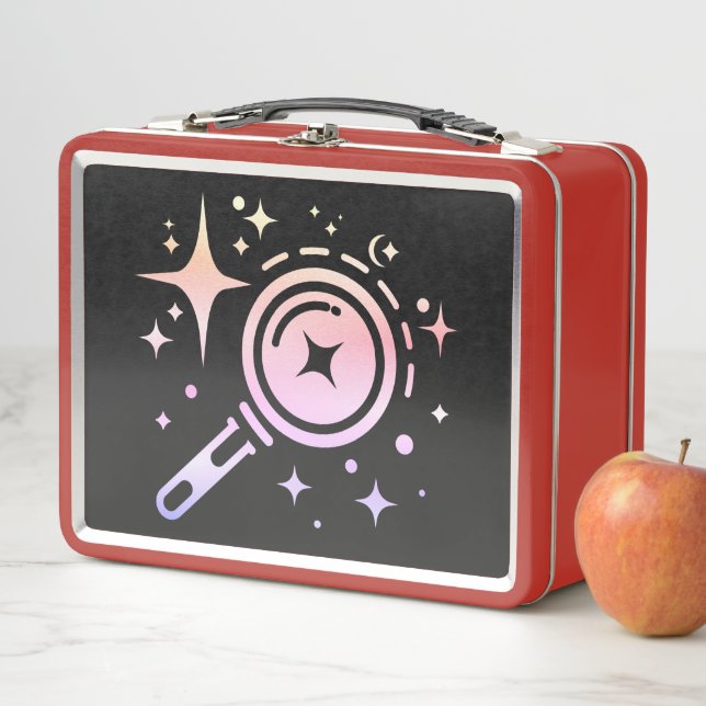 AI emblem Sparkle stars, beacon of the digital era Metal Lunch Box (In Situ)