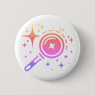 AI emblem Twinkle stars, beacon of the digital era 6 Cm Round Badge