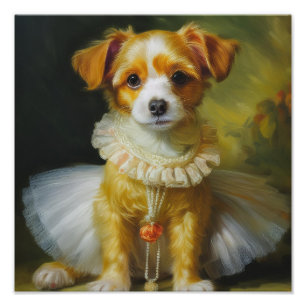 AI fancy Dog Photo Print