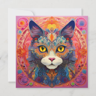 AI Flower Cat Holiday Card