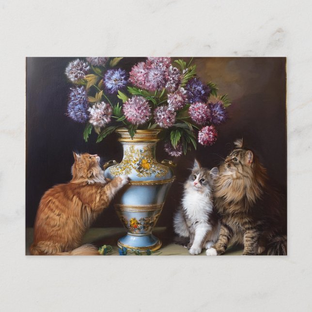 AI Flower Cats Postcard (Front)