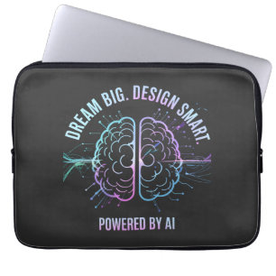 AI Futuristic Laptop Sleeve – Dream Big Design