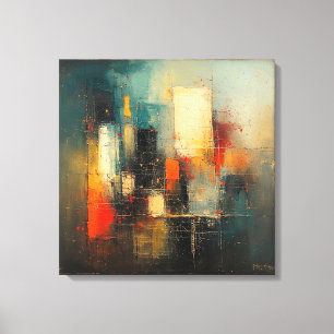 Ai generated abstract and resilient city canvas print