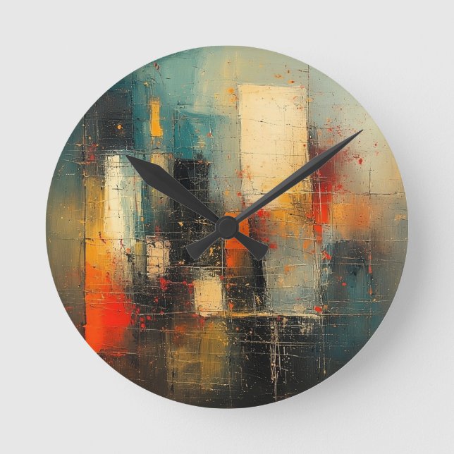 Ai generated abstract and resilient city round clock (Front)