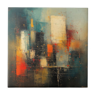 Ai generated abstract and resilient city tile