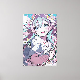 Ai Generated Animated Girl Canvas Print