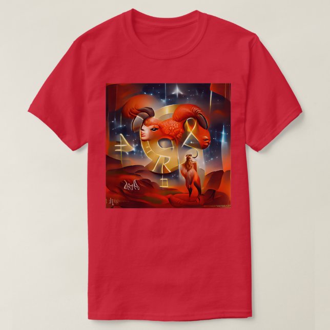 AI generated art Aries T-Shirt (Design Front)
