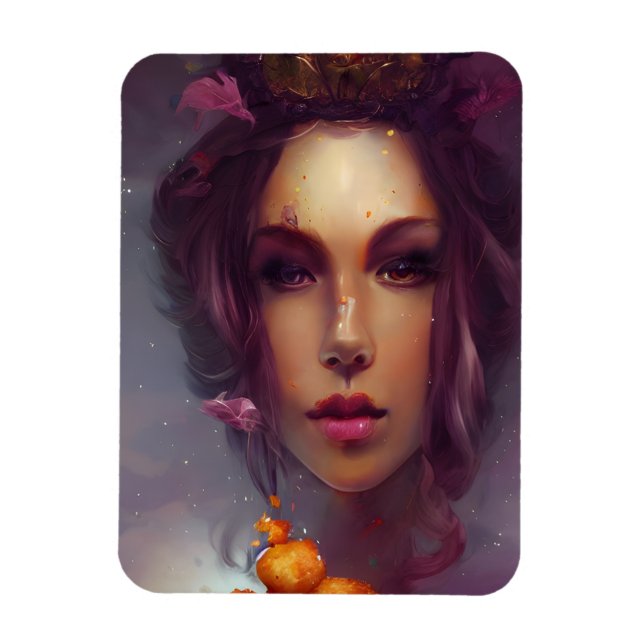 AI generated art of a goddess with tater tots Magnet (Vertical)