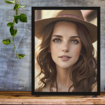 AI Generated Beautiful Bohemian Woman Portrait