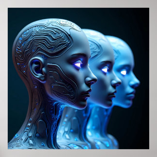 AI-Generated Cyberpunk Art – Bold & Futuristic!  N Poster
