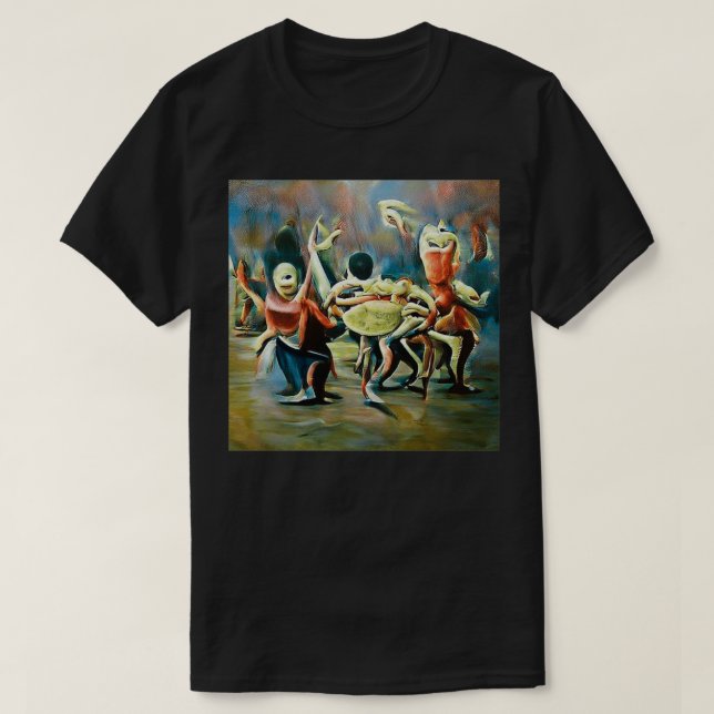 AI generated image Crab people dancing oil on canv T-Shirt (Design Front)