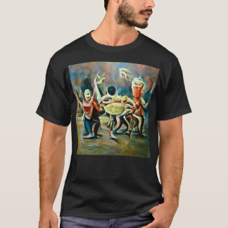 AI generated image Crab people dancing oil on canv T-Shirt